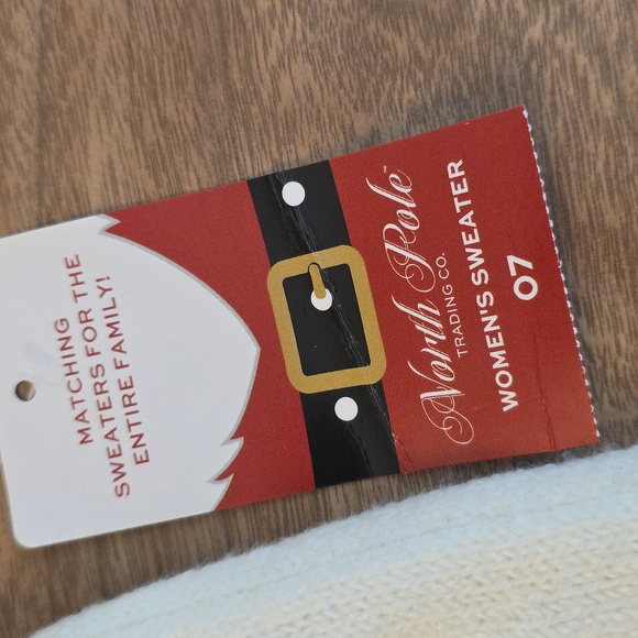 North Pole Womens Fair Isle Gray Tan Medium New - Picture 9 of 13